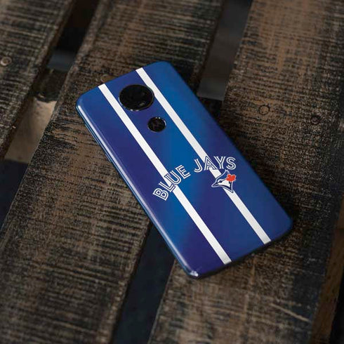 MLB Toronto Blue Jays Alternate Jersey Moto E5 Plus Skin