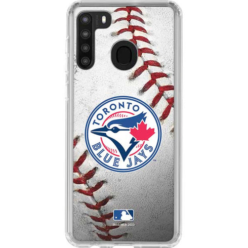 MLB Toronto Blue Jays Game Ball Galaxy A21 Clear Case