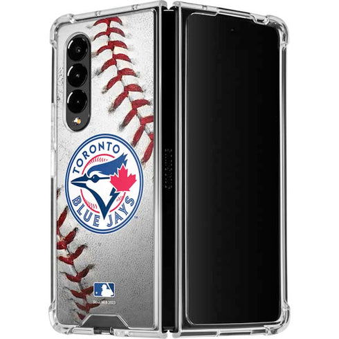 MLB Toronto Blue Jays Game Ball Galaxy Z Fold4 5G Clear Case