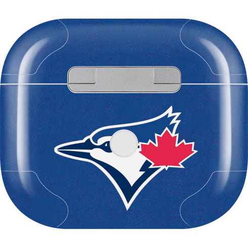 MLB Toronto Blue Jays Solid Distressed Apple AirPods (3rd Gen 2021) Skin
