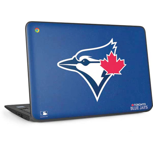 MLB Toronto Blue Jays Solid Distressed HP Chromebook Skin