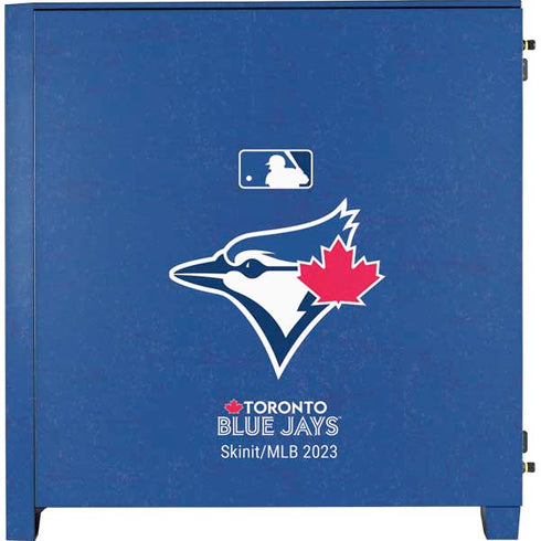 MLB Toronto Blue Jays Solid Distressed Corsair 4000D Tempered Glass Mid-Tower ATX Case Skin
