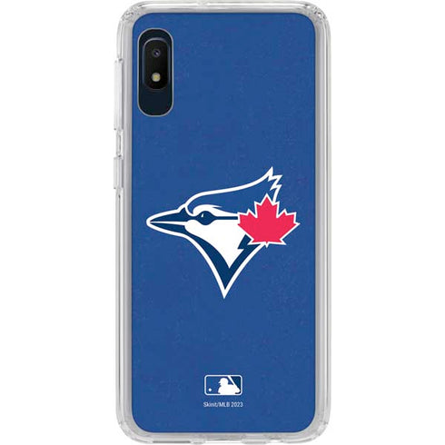 MLB Toronto Blue Jays Solid Distressed Galaxy A10e Clear Case