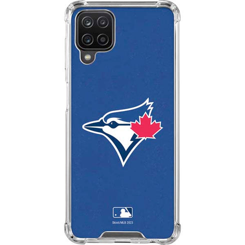 MLB Toronto Blue Jays Solid Distressed Galaxy A12 Clear Case