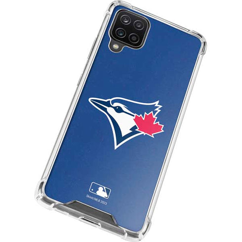 MLB Toronto Blue Jays Solid Distressed Galaxy A12 Clear Case
