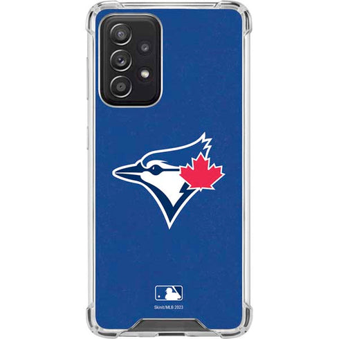 MLB Toronto Blue Jays Solid Distressed Galaxy A52 5G Clear Case