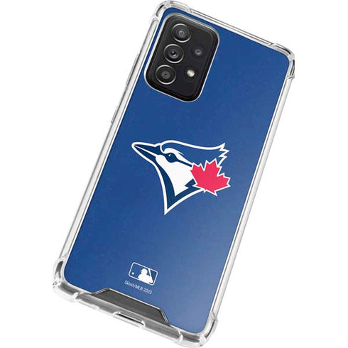 MLB Toronto Blue Jays Solid Distressed Galaxy A52 5G Clear Case