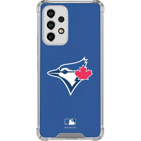 MLB Toronto Blue Jays Solid Distressed Galaxy A53 5G Clear Case