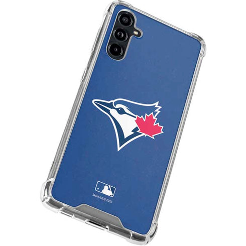 MLB Toronto Blue Jays Solid Distressed Galaxy A54 5G Clear Case