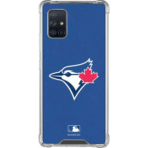 MLB Toronto Blue Jays Solid Distressed Galaxy A71 5G Clear Case