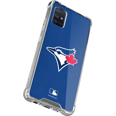 MLB Toronto Blue Jays Solid Distressed Galaxy A71 5G Clear Case