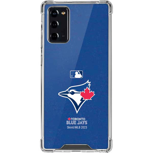 MLB Toronto Blue Jays Solid Distressed Galaxy Note20 5G Clear Case