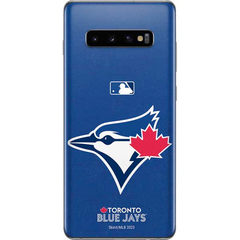 MLB Toronto Blue Jays Solid Distressed Galaxy S10 Plus Skin