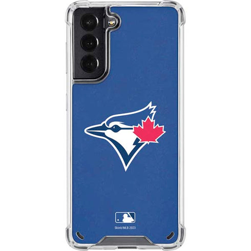 MLB Toronto Blue Jays Solid Distressed Galaxy S21 5G Clear Case