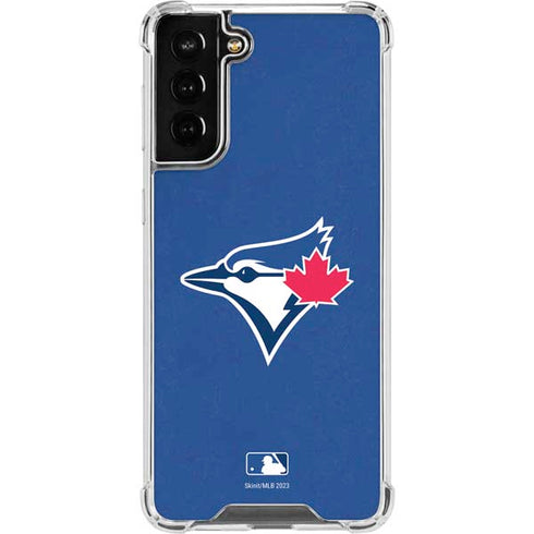 MLB Toronto Blue Jays Solid Distressed Galaxy S21 FE Clear Case