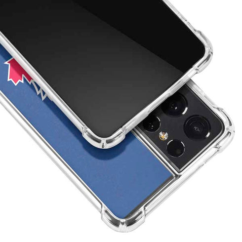 MLB Toronto Blue Jays Solid Distressed Galaxy S21 Ultra 5G Clear Case