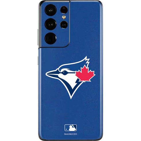 MLB Toronto Blue Jays Solid Distressed Galaxy S21 Ultra 5G Skin