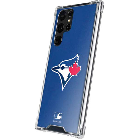 MLB Toronto Blue Jays Solid Distressed Galaxy S22 Ultra Clear Case