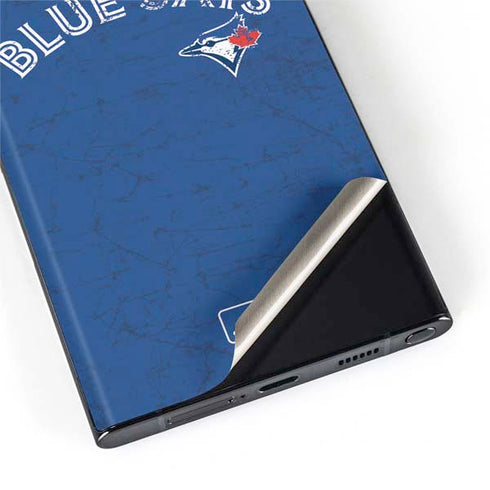 MLB Toronto Blue Jays Solid Distressed Galaxy S22 Ultra Skin
