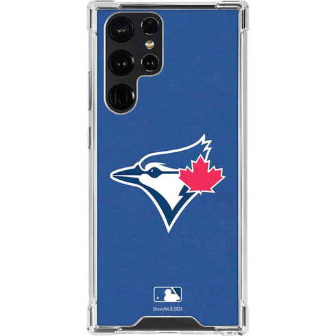 MLB Toronto Blue Jays Solid Distressed Galaxy S24 Ultra Clear Case