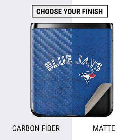 MLB Toronto Blue Jays Solid Distressed Galaxy Z Flip Skin
