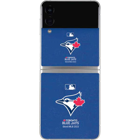 MLB Toronto Blue Jays Solid Distressed Galaxy Z Flip3 5G Skin