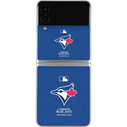 MLB Toronto Blue Jays Solid Distressed Galaxy Z Flip4 5G Skin