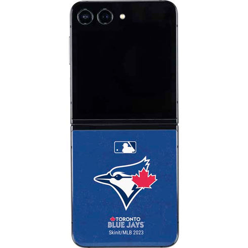 MLB Toronto Blue Jays Solid Distressed Galaxy Z Flip5 5G Skin