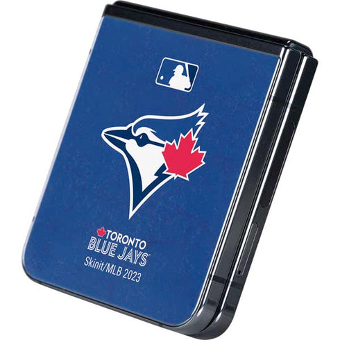 MLB Toronto Blue Jays Solid Distressed Galaxy Z Flip5 5G Skin