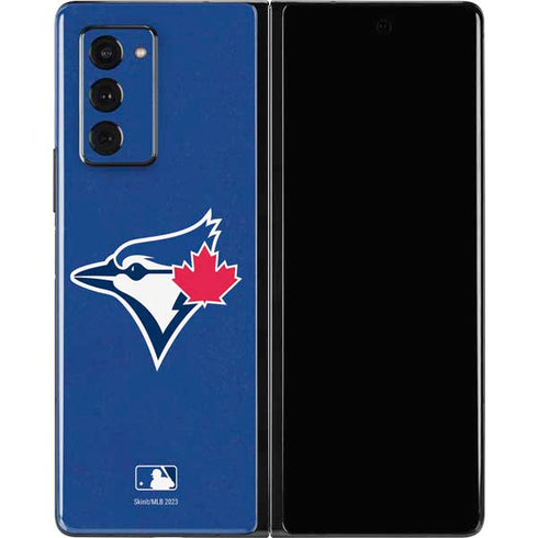 MLB Toronto Blue Jays Solid Distressed Galaxy Z Fold2 5G Skin