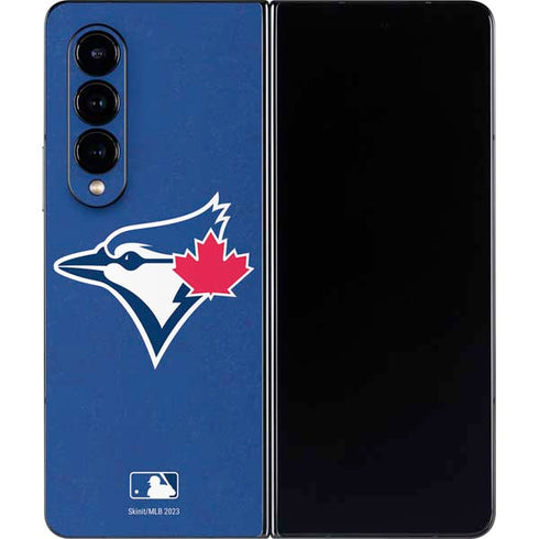 MLB Toronto Blue Jays Solid Distressed Galaxy Z Fold4 5G Skin