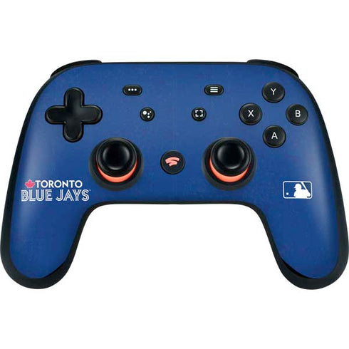 MLB Toronto Blue Jays Solid Distressed Google Stadia Controller Skin