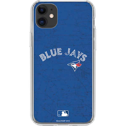 MLB Toronto Blue Jays Solid Distressed iPhone 11 Clear Case