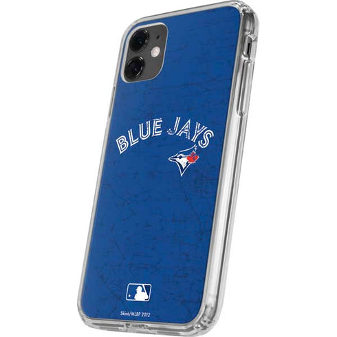 MLB Toronto Blue Jays Solid Distressed iPhone 11 Clear Case