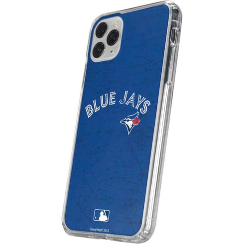 MLB Toronto Blue Jays Solid Distressed iPhone 11 Pro Clear Case