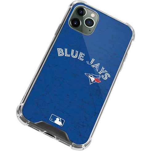 MLB Toronto Blue Jays Solid Distressed iPhone 11 Pro Max Clear Case