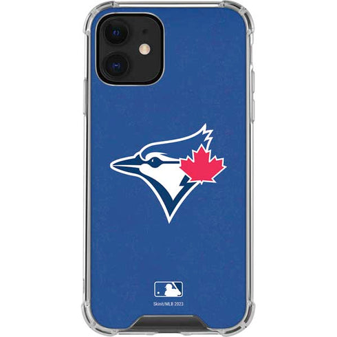 MLB Toronto Blue Jays Solid Distressed iPhone 12 Clear Case