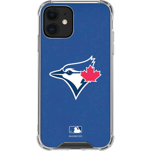 MLB Toronto Blue Jays Solid Distressed iPhone 12 Mini Clear Case