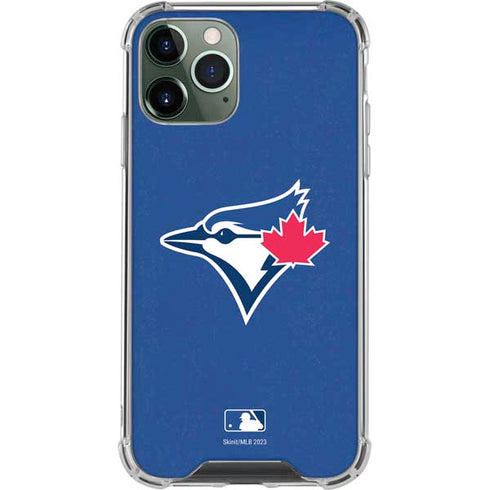 MLB Toronto Blue Jays Solid Distressed iPhone 12 Pro Max Clear Case