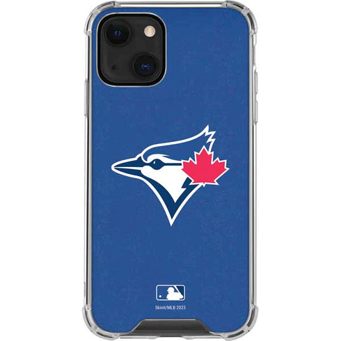 MLB Toronto Blue Jays Solid Distressed iPhone 13 Mini Clear Case