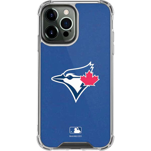 MLB Toronto Blue Jays Solid Distressed iPhone 14 Pro Max Clear Case