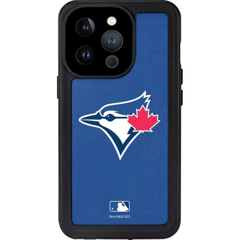 MLB Toronto Blue Jays Solid Distressed iPhone 14 Pro Waterproof Case
