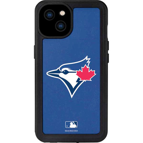 MLB Toronto Blue Jays Solid Distressed iPhone 15 Plus Waterproof Case