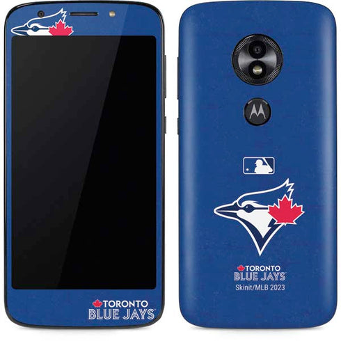 MLB Toronto Blue Jays Solid Distressed Moto E5 Play Skin