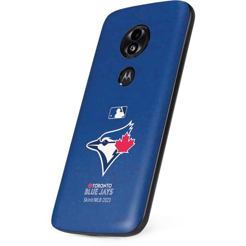 MLB Toronto Blue Jays Solid Distressed Moto E5 Play Skin