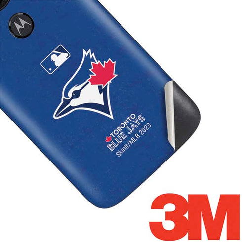 MLB Toronto Blue Jays Solid Distressed Moto E5 Play Skin