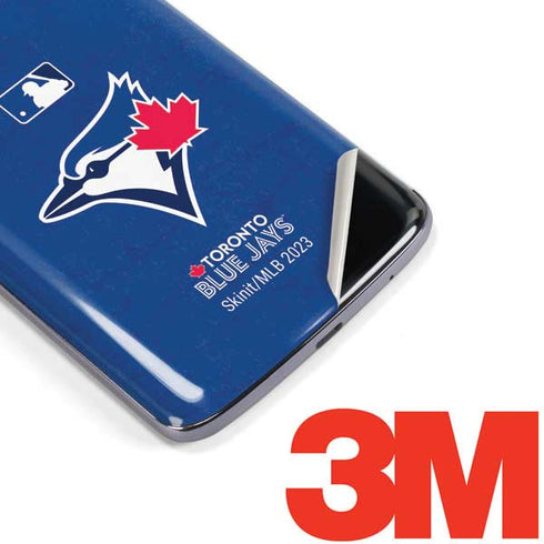 MLB Toronto Blue Jays Solid Distressed Moto E5 Plus Skin