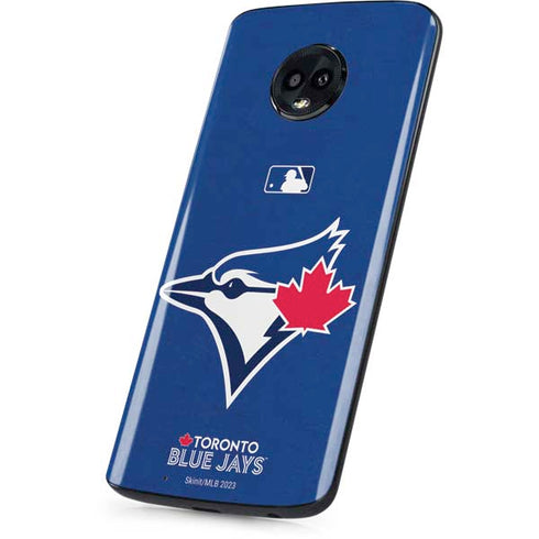 MLB Toronto Blue Jays Solid Distressed Moto G6 Skin