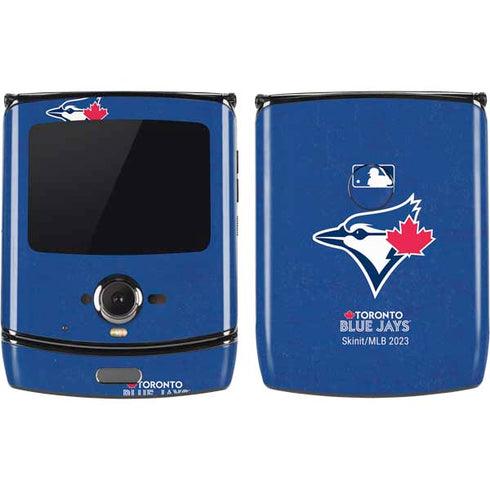 MLB Toronto Blue Jays Solid Distressed Motorola RAZR Skin