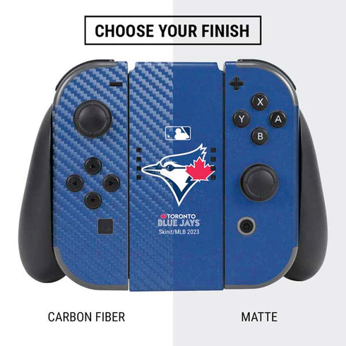 MLB Toronto Blue Jays Solid Distressed Nintendo Switch Bundle Skin